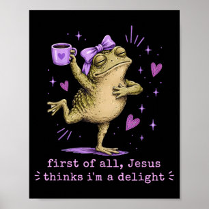Poster Premier Jésus pense qu'un plaisir mignon Meme Gren