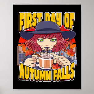 Poster Premier Jour D'Automne Tombe Septembre Équinoxe D'