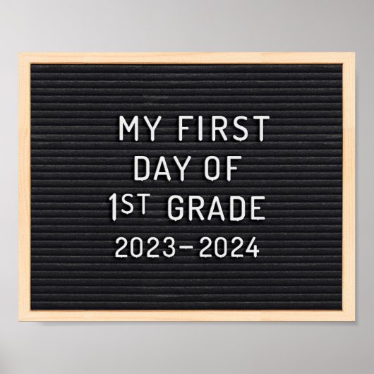 Poster Premier jour de 1ère année signe Premier jour d'éc (Devant)