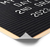 Poster Premier jour de 2e année signe Premier jour d'écol (Coin)