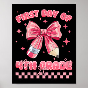 Poster Premier Jour De 4e Année Coquette Byck Rentree Sco