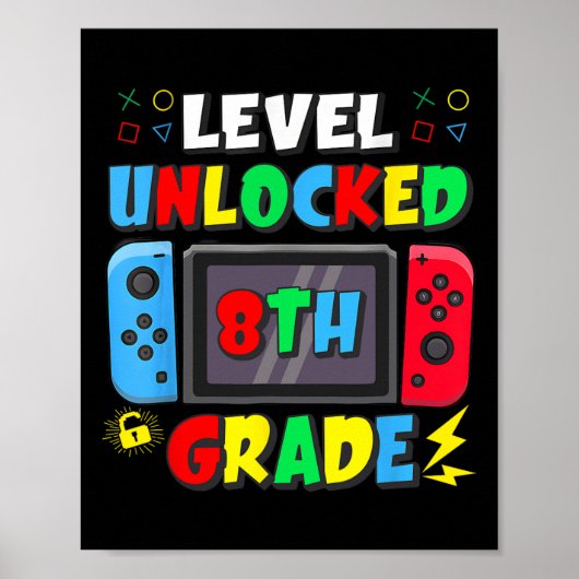 Poster Premier jour de 8e année niveau débloqué jeu Ck à (Devant)