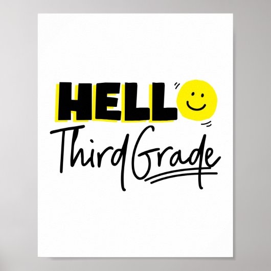 Poster Premier Jour De Bonjour Enseignant Troisième Class (Devant)