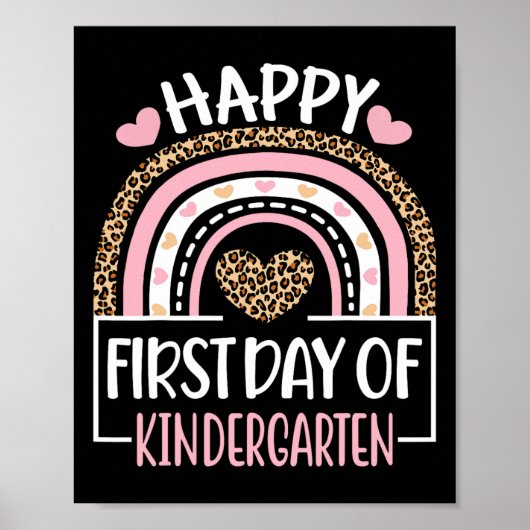 Poster Premier Jour de jardin d'enfants s'amuser Retour à (Devant)