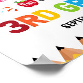 Poster Premier jour de l'école 3e année (Coin)