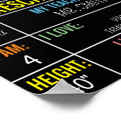 Poster Premier jour de l'école Chalkboard pour fille garç (Coin)