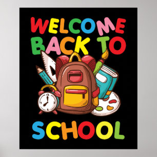 Poster Premier jour de l'école Enseignant Bienvenue Retou
