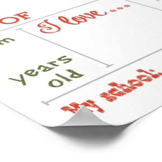 Poster Premier jour de l'école Framable Dry Erase (Coin)