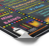 Poster Premier jour de l'école maternelle, panneau de tab (Coin)