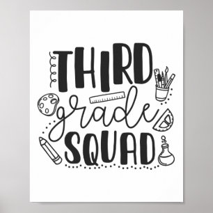 Poster Premier Jour De L'École Troisième Classe Enseignan