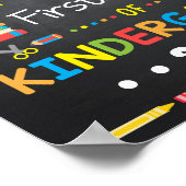 Poster Premier jour de maternelle, Panneau à craie (Coin)