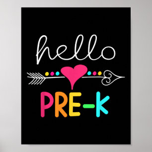 Poster Premier Jour De Pré K Bonjour Retour À L'École Ens
