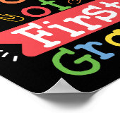 Poster Premier Jour De Première Année Bonjour Enseignant (Coin)