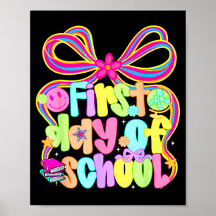 Poster Premier jour de rentrée coquette retour à l'école
