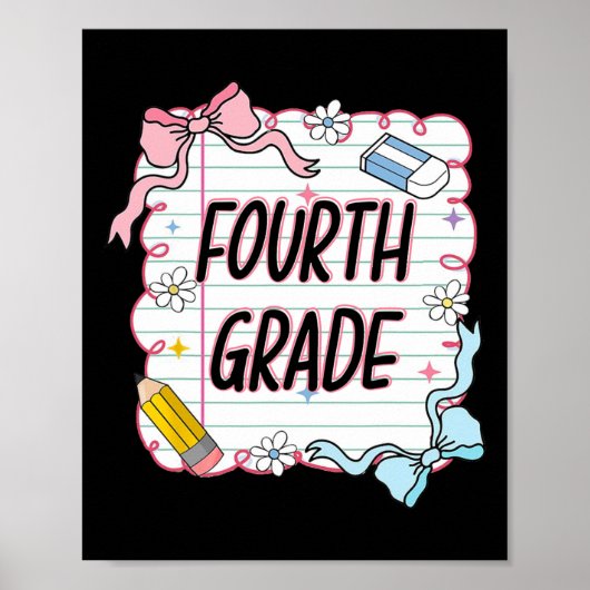 Poster Premier Jour D'école Fillette Coquette1 (Devant)