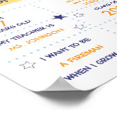 Poster Premier jour d'école pour garçons (Coin)