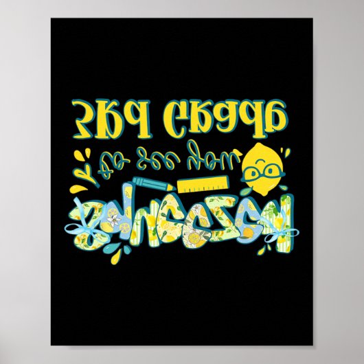 Poster Premier jour d'enseignant de 3e année Lemon Clroom (Devant)