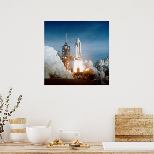 Poster Premier lancement de la navette spatiale Columbia  (Cuisine)