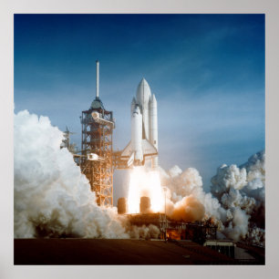 Poster Premier lancement de la navette spatiale Columbia 