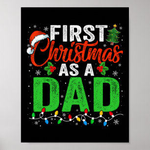 Poster Premier Noël Comme Papa Noël Éclairage Nouveau Pèr