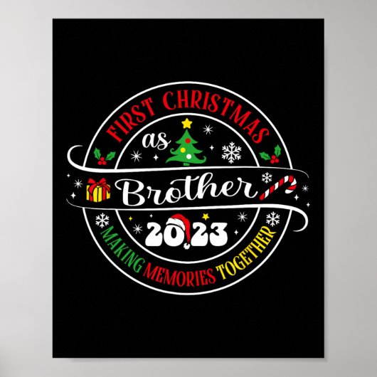 Poster Premier Noël en tant que frère 2023 Famille de Noë (Devant)