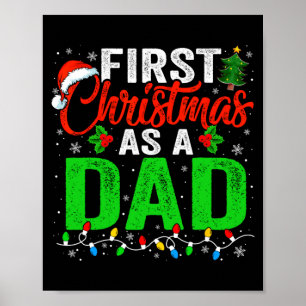 Poster Premier Noël en tant que papa lumières de Noël nou