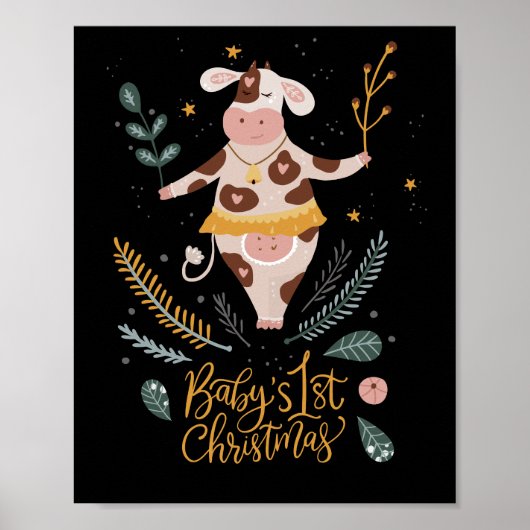 Poster premier noël pour bébé (Devant)