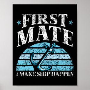 Poster Premier Officier Je Fais Arriver le Bateau Yacht M