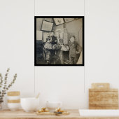 Poster Premier opérateur téléphonique chinois, Chinatown (Cuisine)