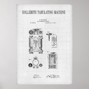 POSTER PREMIER ORDINATEUR 1889