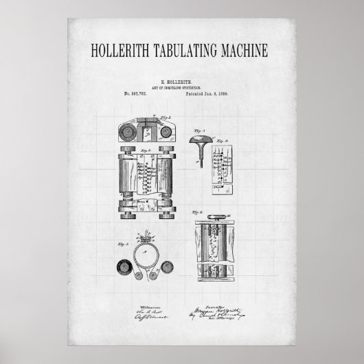 POSTER PREMIER ORDINATEUR 1889 (Devant)