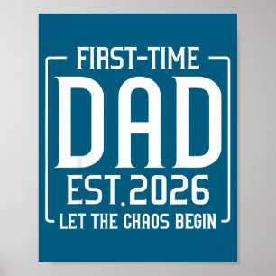 Poster Premier Papa Estimé 2026 Laissez Le Futur Papa Cha