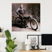 POSTER PREMIER PIONNIER MOTO RAY WEISHAAR 1914 (Bureau à domicile)