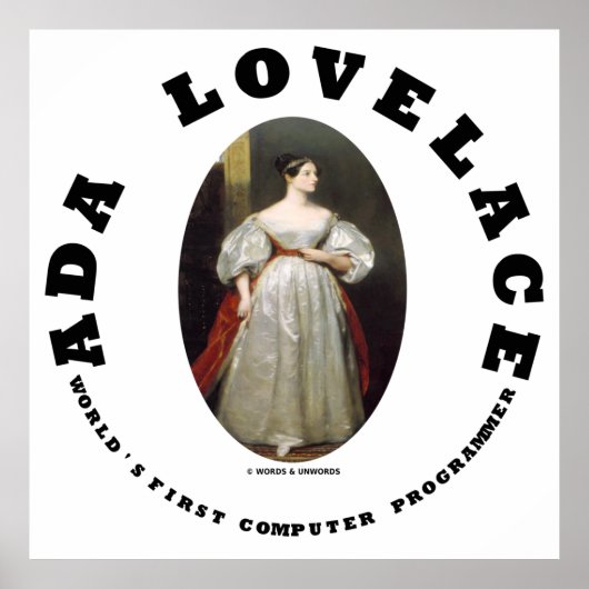 Poster Premier programmeur informatique d'Ada Lovelace Wo (Devant)