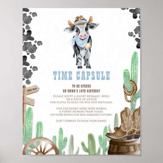 Poster Premier Rodéo Bébé Far West Signe de la capsule te (Devant)