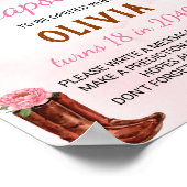 Poster Premier Rodéo Cowgirl Anniversaire Heure Capsule s (Coin)