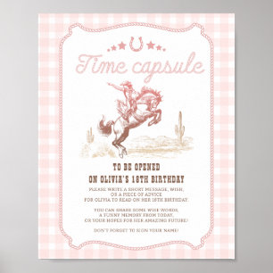 Poster Premier Rodéo Signe de capsule temporelle pour 1er