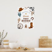 Poster Premier Rodéo Western Boy Premier anniversaire Bie (Cuisine)