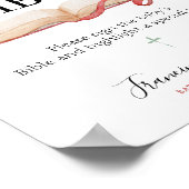 Poster Premier signe Baby shower biblique de bébé (Coin)