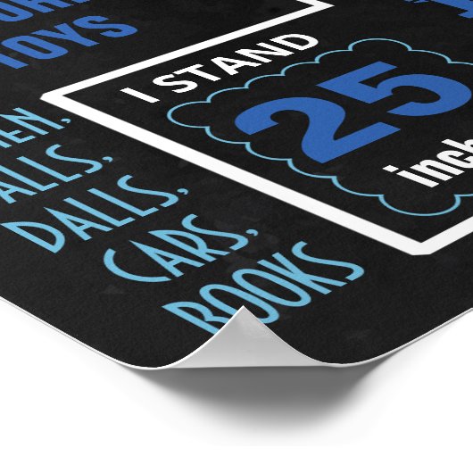 Poster Premier signe d'anniversaire pour un garçon (Coin)