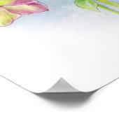 Poster Premier signe de l'aquarelle des hellebores de pri (Coin)