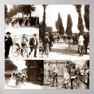 Poster Premier Tour de France 1903 Début à Fin Collage