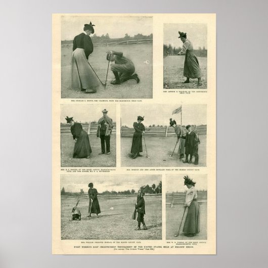 Poster Premier Tournoi de golf féminin des États-Unis - I (Devant)