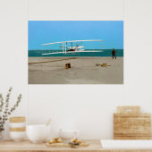 Poster Premier vol Wright Brothers Avion Vintage (Cuisine)