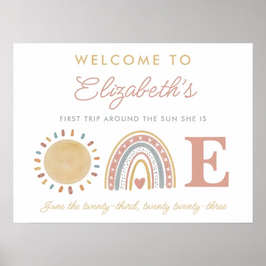 Poster Premier voyage autour du soleil 1er anniversaire B (Devant)