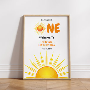 Poster Premier voyage autour du soleil 1er anniversaire B