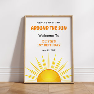 Poster Premier voyage autour du soleil 1er anniversaire B