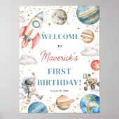 Poster Premier voyage autour du soleil Anniversaire 18x24 (Devant)