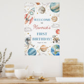 Poster Premier voyage autour du soleil Anniversaire 24x36 (Cuisine)