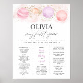 Poster Premier Voyage Autour Du Soleil Filles Anniversair (Devant)